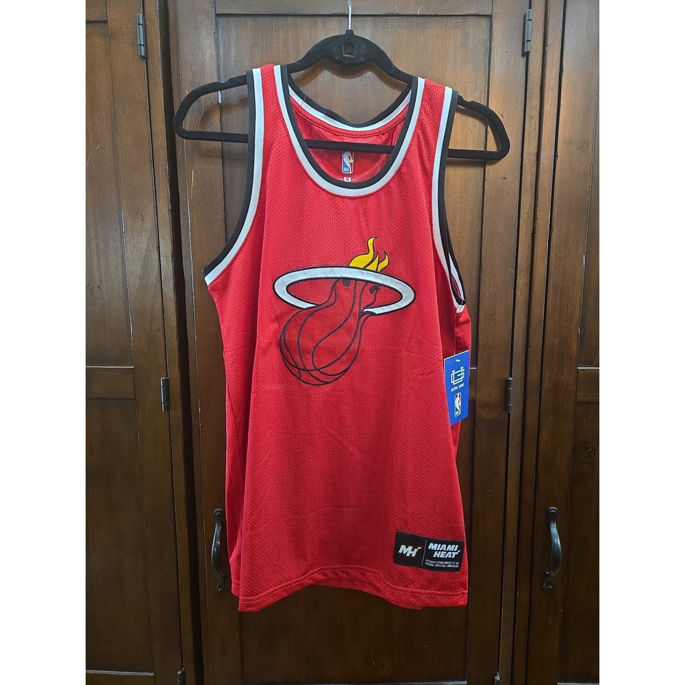 Ultra Game NBA Miami Heat Basketball Jersey Red Mesh Sleeveless Tank Top New